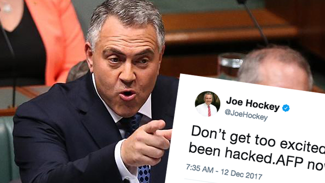 Joe Hockey Says He Was Hacked After Awkward Twitter Moment